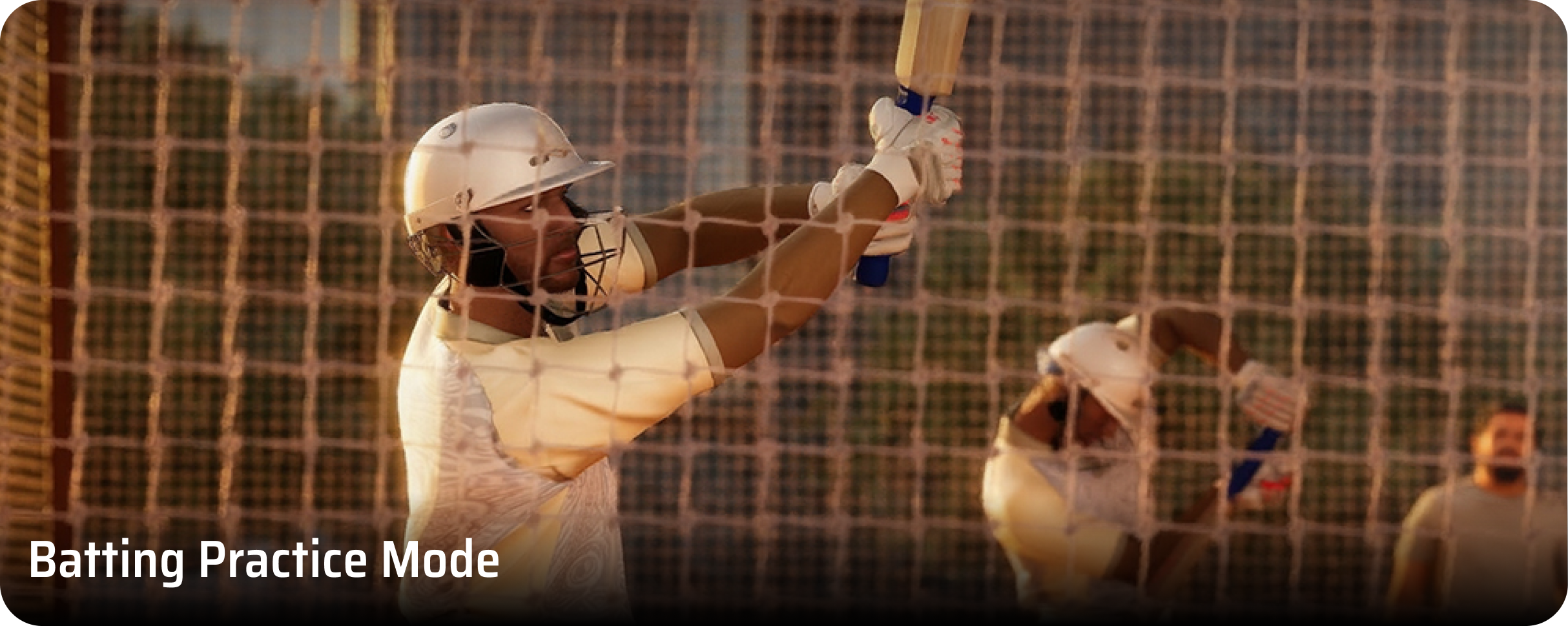 Practicing batting before the match