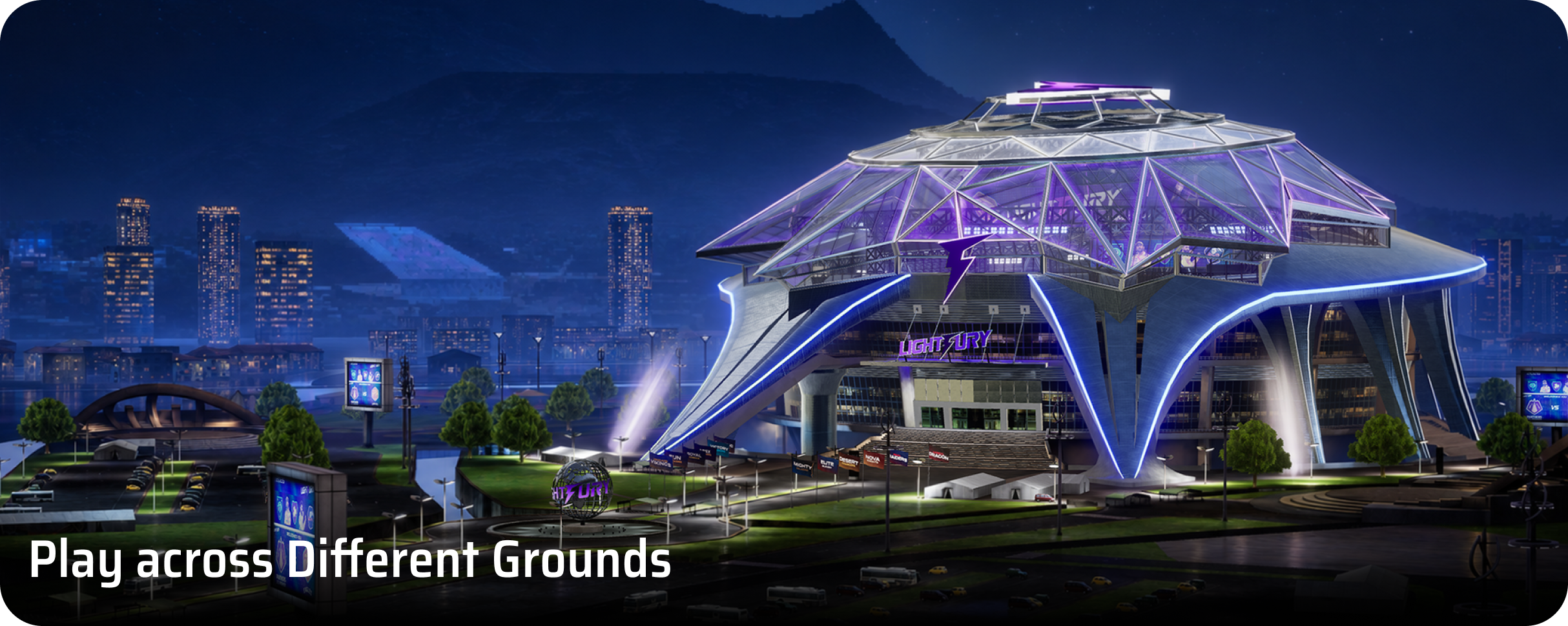 Light Fury stadium at night